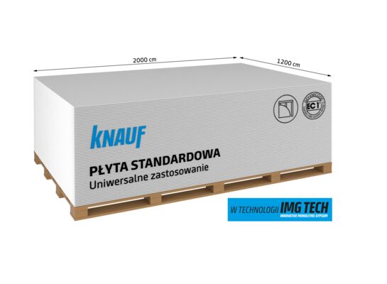 Płyta zwykła A13 HRAK 12,5 x 1200 x 2000 mm Knauf