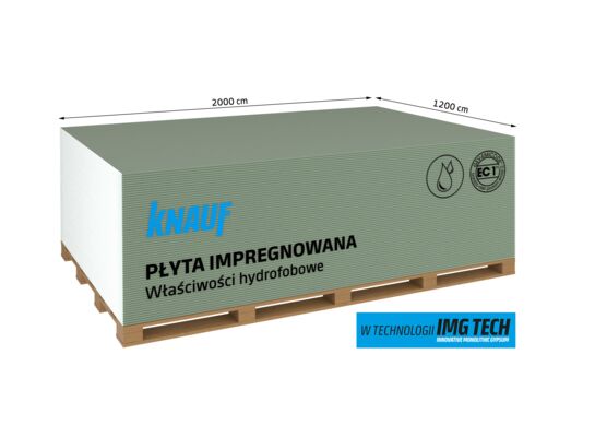 Płyta impregnowana HA13 HRAK 12,5 1200 x 2000 mm Knauf
