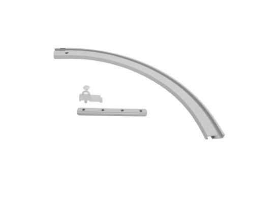 Łuk do szyny płaskiej lewy biały