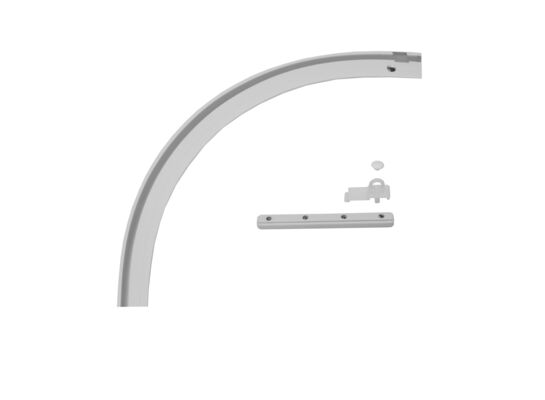 Łuk do szyny płaskiej prawy biały