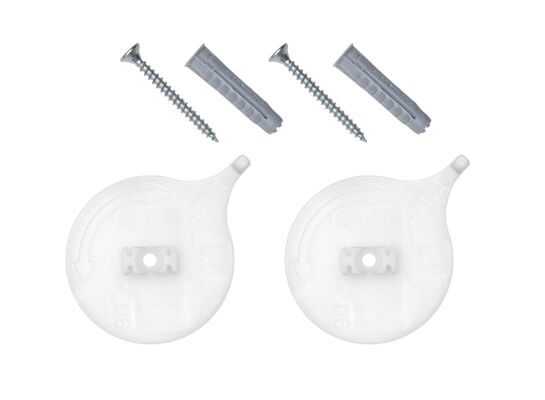 Uchwyt mocujący do szyny 2-torowej biały