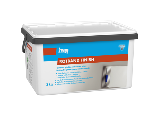 Gładź gotowa polimerowa biała Rotband Finish 3 kg Knauf 