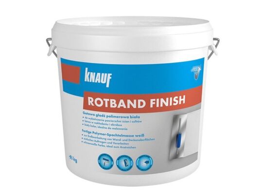 Gładź gotowa polimerowa biała Rotband Finish 18 kg Knauf