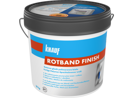 Gładź gotowa polimerowa biała Rotband Finish 28 kg Knauf 
