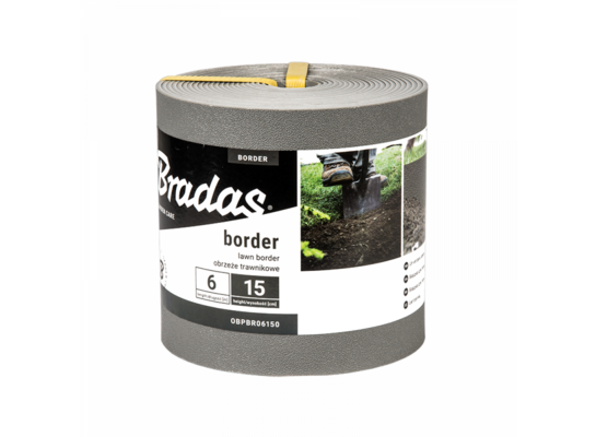 Obrzeże trawnikowe BORDER 6 m x 15 cm szare