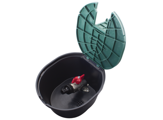 Skrzynka okrągła z zaworem kulowym 3/4" RAIN