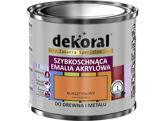 Wodorozcieńczalna emalia akrylowa Akrylux bursztynowy 0,5 l