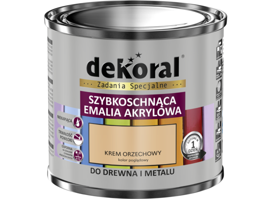 Wodorozcieńczalna emalia akrylowa Akrylux krem orzechowy 0,5 l