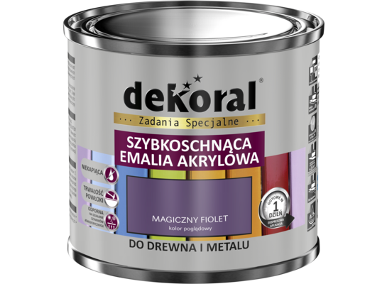 Wodorozcieńczalna emalia akrylowa Akrylux magiczny fiolet 0,5 l