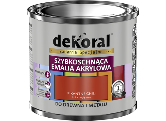 Wodorozcieńczalna emalia akrylowa Akrylux pikantne chili 0,5 l