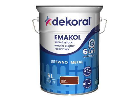 Emalia olejno-alkidowa EMAKOL Mahoń 5 l Dekoral