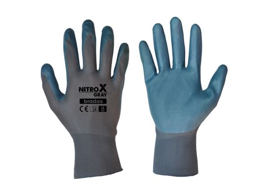 Rękawice ochronne NITROX GRAY nitryl, rozmiar 10