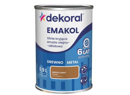 Emalia olejno-alkidowa EMAKOL Orzech jasny 0,9 l Dekoral