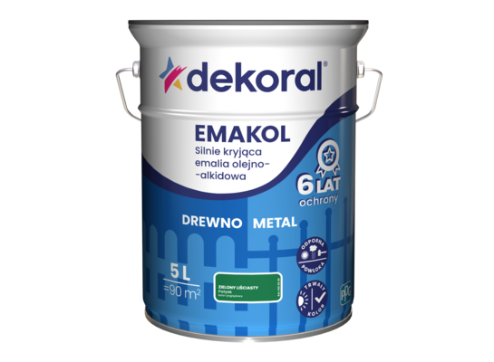 Emalia olejno-alkidowa EMAKOL Zielony liściasty 5 l Dekoral