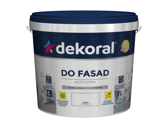 Farba DO FASAD Śnieżnobiały 5 l Dekoral