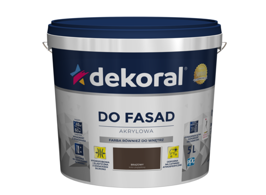 Farba DO FASAD Brązowy 5 l Dekoral