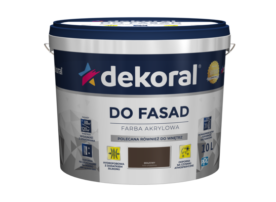 Farba DO FASAD Brązowy 10 l Dekoral