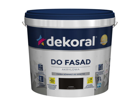 Farba DO FASAD Czarny 5 l Dekoral