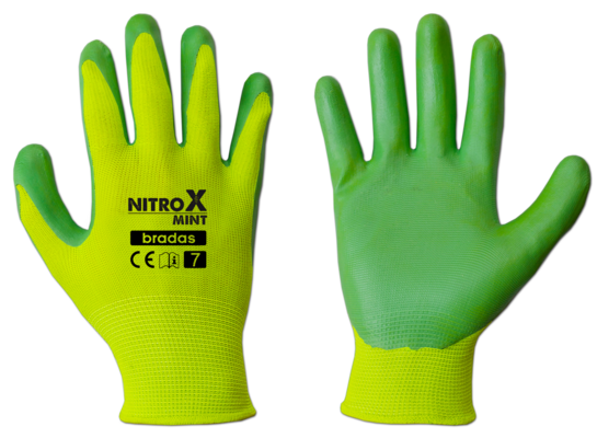 Rękawice ochronne NITROX MINT nitryl, rozmiar 7