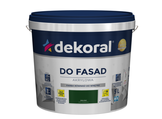 Farba DO FASAD Zielony 5 l Dekoral