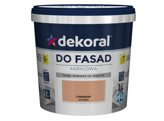 Farba DO FASAD Cynamonowy 1 l Dekoral