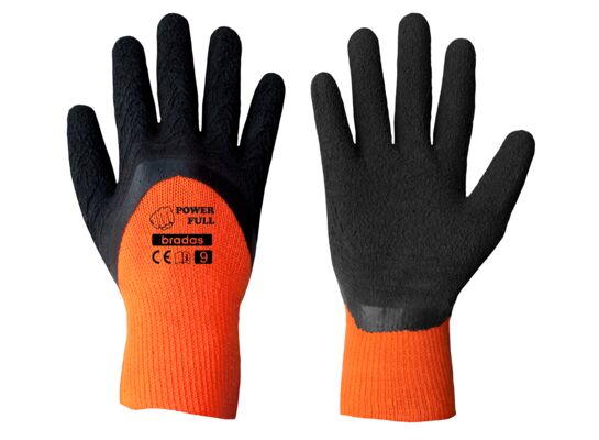 Rękawice ochronne POWER FULL lateks, rozmiar 9