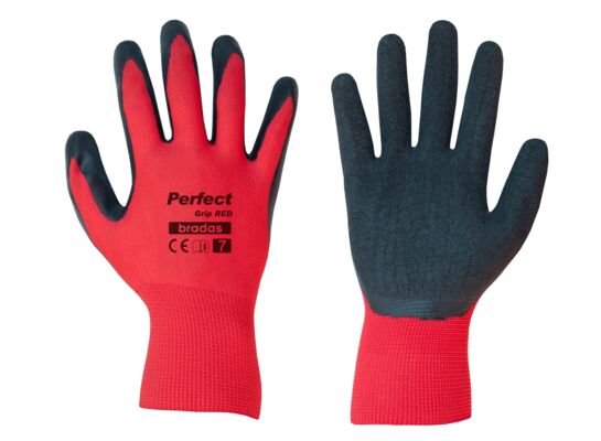 Rękawice ochronne PERFECT GRIP RED lateks, rozmiar 9