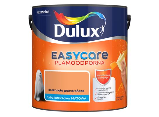 Farba lateksowa EasyCare Plamoodporna Doskonała Pomarańcza 2,5 l Dulux