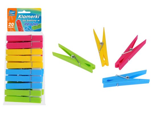 Klamerki do bielizny w prążki 20szt.
