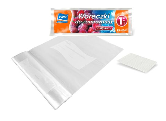 Woreczek do zamrażania 1 l - 25 sztuk Ravi