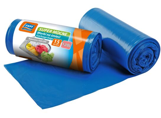 Worek na śmieci 120 l 70 x 110 cm - 15 sztuk LDPE Ravi
