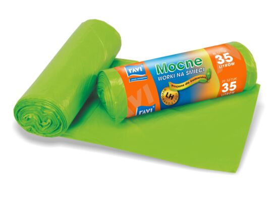 Worek na śmieci 35 l 50 x 60 cm - 20 sztuk LH Ravi