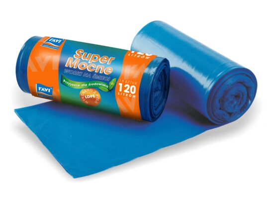 Worek na śmieci Top Bags 60 l wiązany - 16 sztuk Ravi