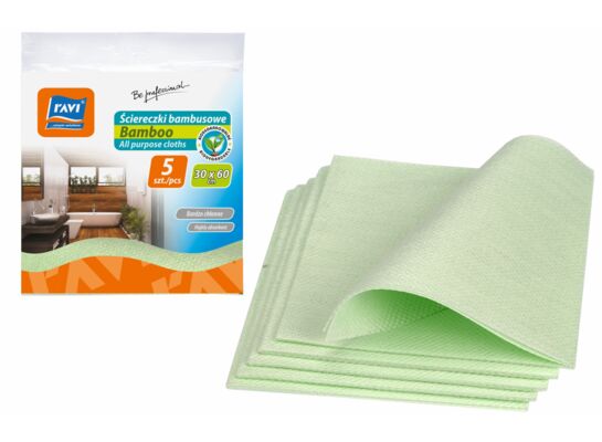 Ściereczka Bamboo 100 % bambus - 5 sztuk Ravi