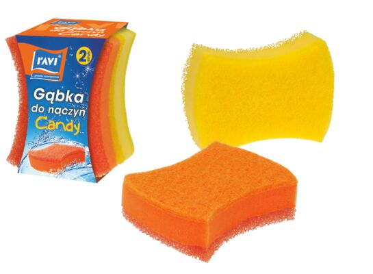 Gąbka do naczyń Candy 2 sztuki Ravi