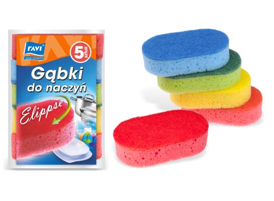 Gąbka do naczyń Elippse 5 sztuk Ravi