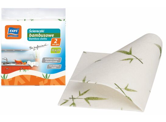 Ściereczka bambusowa 35 x 35 cm, 2 sztuki Ravi