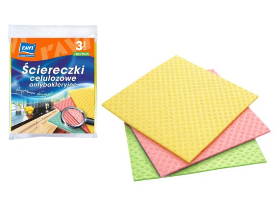 Ściereczka celulozowa - 3 sztuki Ravi