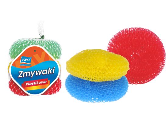 Zmywak plastikowy - 3 sztuki Ravi