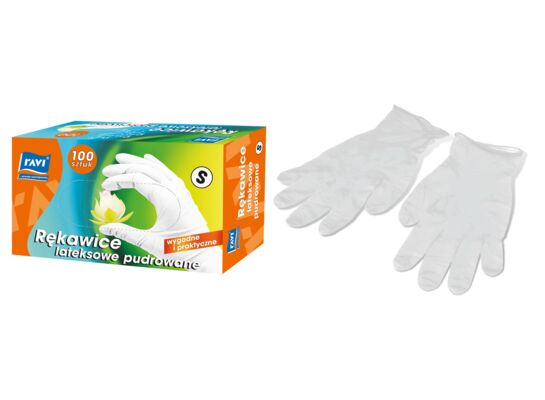 Rękawica lateksowa S 100 sztuk Ravi