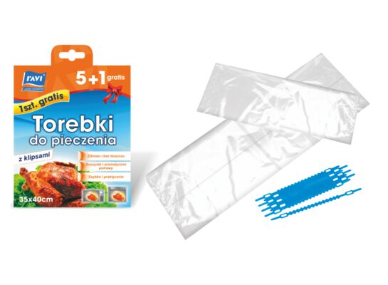 Torebka do pieczenia 5 sztuk + 1 gratis Ravi