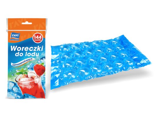 Woreczek do lodu samozamykający 144 sztuki Ravi