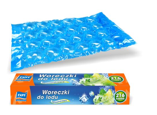 Woreczek do lodu samozamykający 216 sztuk Ravi
