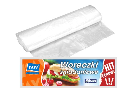 Woreczek śniadaniowy 17 x 27 cm - 80 sztuk Ravi