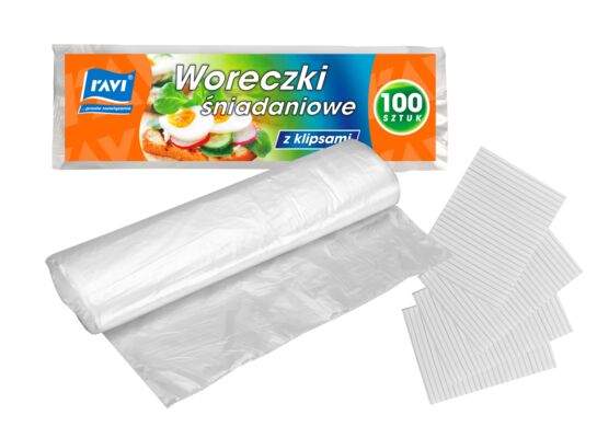 Woreczek śniadaniowy 18 x 28 cm - 100 sztuk Ravi