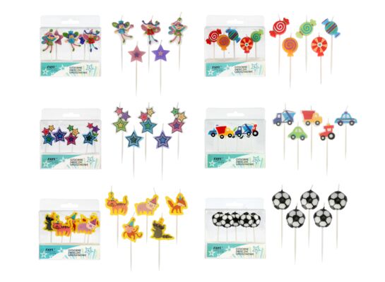 Świeczka urodzinowa ozdobna, 5 sztuk Ravi