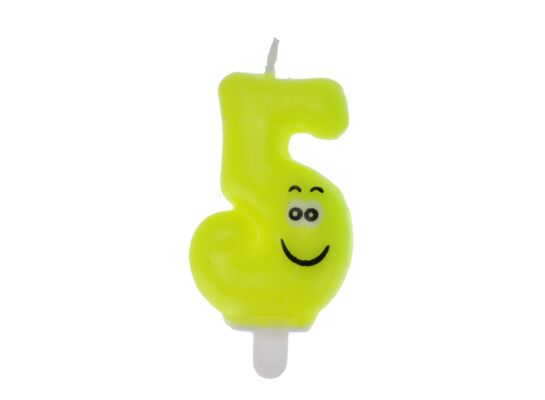 Świeczka urodzinowa Wesoła Cyferka 5 Ravi