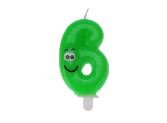 Świeczka urodzinowa Wesoła Cyferka 6 Ravi