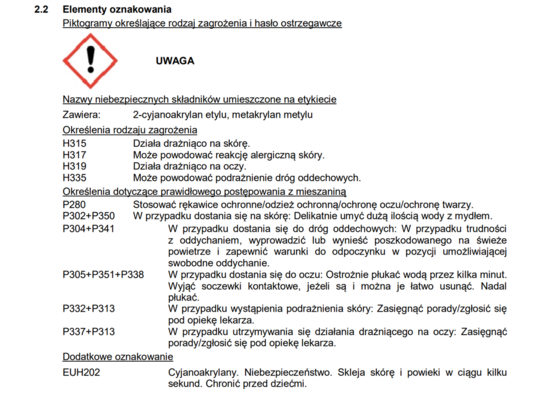Klej Kropelka na blistrze 2 ml POXIPOL