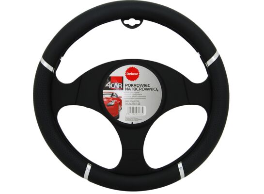 Pokrowiec kierownicy DeLuxe czarny